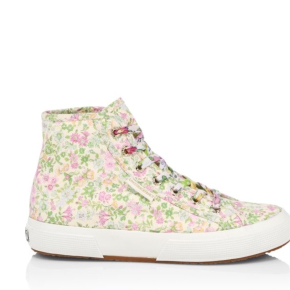 Superga x LoveShackFancy Flowers High-Top Sneakers - Picture 8 of 9